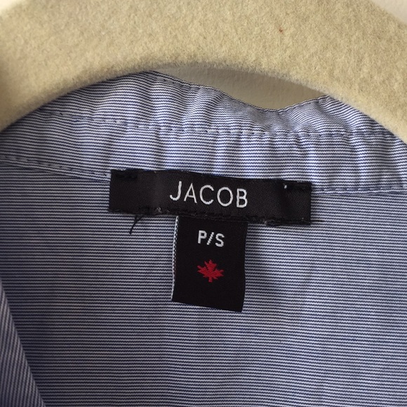 Jacob Blue and White Stripe Ruffle Blouse - Picture 4 of 12